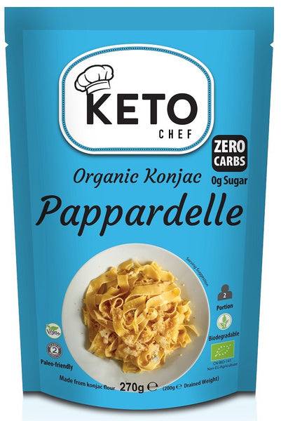 Makaron konjac pappardelle bezglutenowy 270 g (200 g) - Keto Chef (EKO)