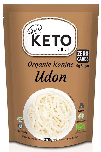 Makaron konjac udon bezglutenowy 270 g (200 g) - Keto Chef (EKO)