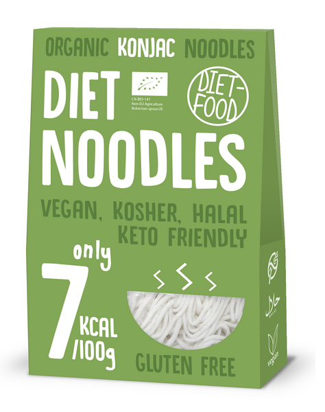 Makaron noodle konjac bezglutenowy 385 g (300 g) - DIET-FOOD (EKO)