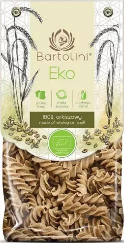 Makaron orkiszowy pełnoziarnisty świderek 250 g - Bartolini (EKO)