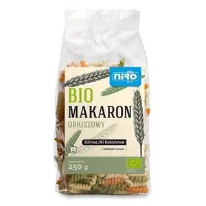 Makaron orkiszowy trójkolorowy ślimaczki 250 g - Niro (EKO)