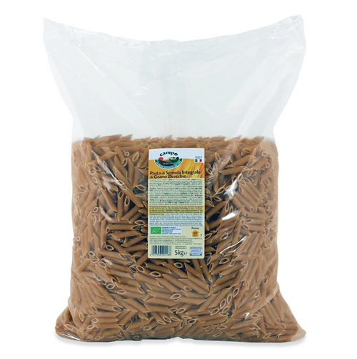 Makaron penne semolinowy razowy 5 kg - Horeca (EKO)