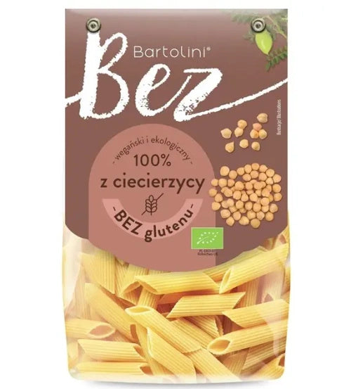 Makaron proteinowy penne z ciecierzycy bezglutenowy 250 g - Bartolini (EKO)