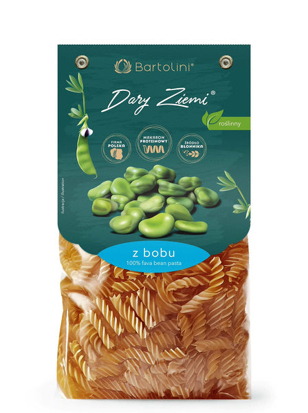 Makaron proteinowy świderki z bobu 250 g - Bartolini (Dary Ziemi)