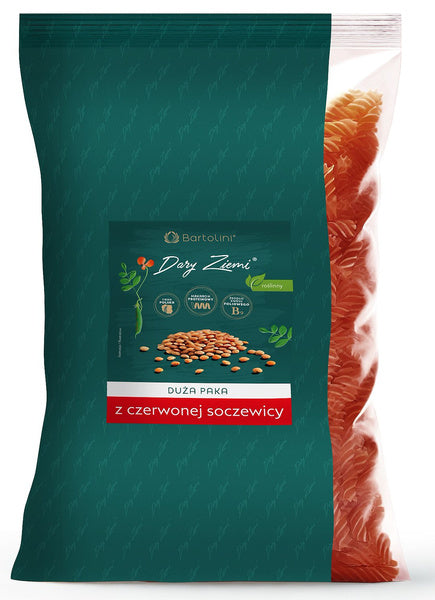 Makaron proteinowy świderki z soczewicy czerwonej 1 kg - Bartolini
