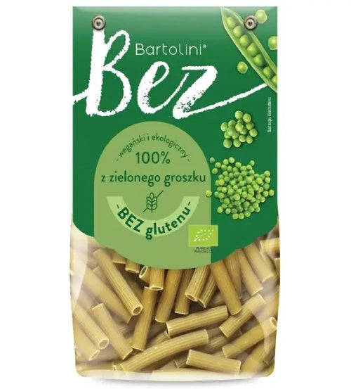 Makaron proteinowy z groszku zielonego rurka bezglutenowy 250 g - Bartolini (EKO)