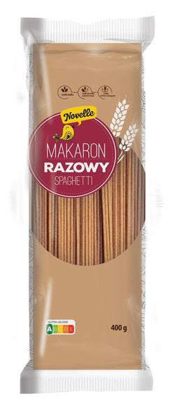 Makaron semolinowy razowy spaghetti 400 g - Novelle