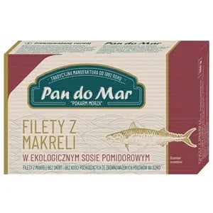 Makrela filety w BIO sosie pomidorowym 120 g (90 g) - Pan Do Mar
