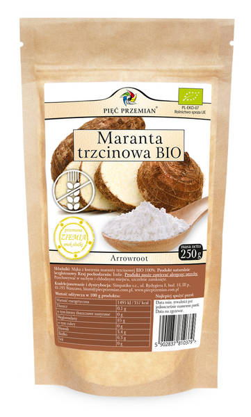 Maranta trzcinowa bezglutenowa 250 g - Pięć Przemian (EKO)