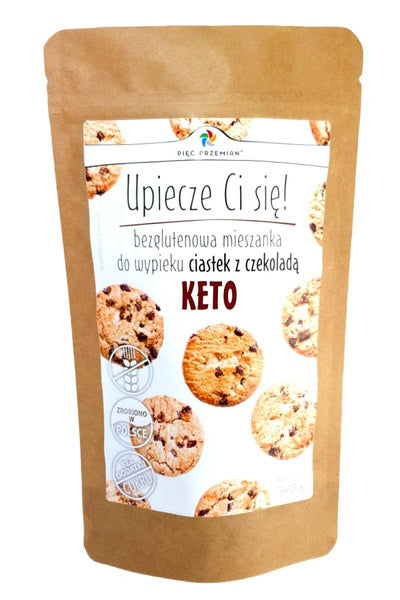 Mieszanka do wypieku ciastek z czekoladą bezglutenowa KETO 365 g - Pięć Przemian