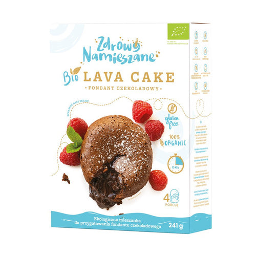 Mieszanka na ciasto fondant czekoladowy Lava cake bezglutenowa 241 g - Zdrowo Namieszane (EKO)