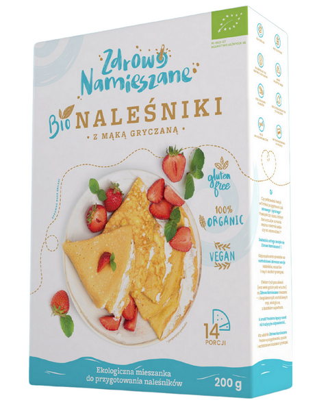 Mieszanka na naleśniki z mąką gryczaną bezglutenowa 200 g - Zdrowo Namieszane (EKO)