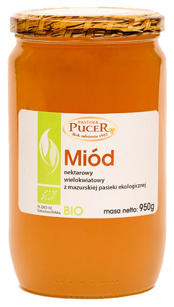 Miód nektarowy wielokwiatowy 950 g - Pasieka Pucer (EKO)