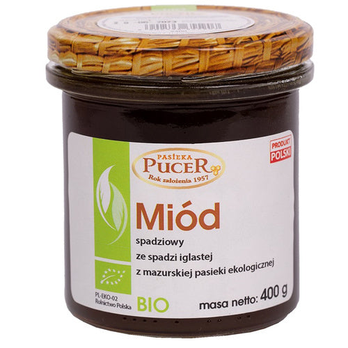 Miód spadziowy ze spadzi iglastej 400 g - Pasieka Pucer (EKO)