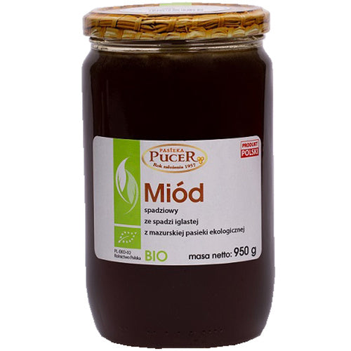Miód spadziowy ze spadzi iglastej 950 g - Pasieka Pucer (EKO)