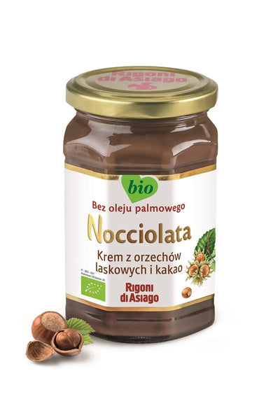 Nocciolata krem z orzechów laskowych i kakao bezglutenowy 250 g - Rigoni Di Asiago (EKO)