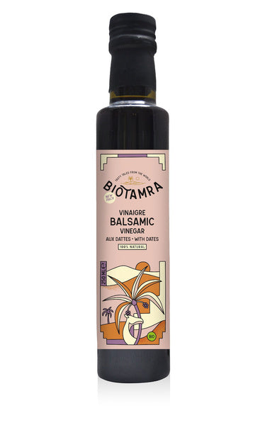 Ocet balsamiczny daktylowy bez dodatku cukrów 250 ml - Biotamra (EKO)