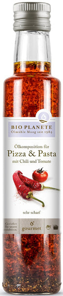 Olej do pizzy i makaronu o smaku chili i pomidora 250 ml - Bio Planete (EKO)