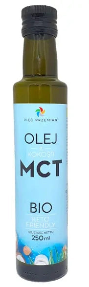 Olej kokosowy MCT bezglutenowy 250 ml - Pięć Przemian (EKO)