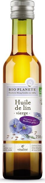 Olej lniany tłoczony na zimno 250 ml - Bio Planete (EKO)