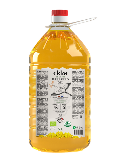 Olej rzepakowy tłoczony na zimno omega 3 5 l - Ekko (EKO)
