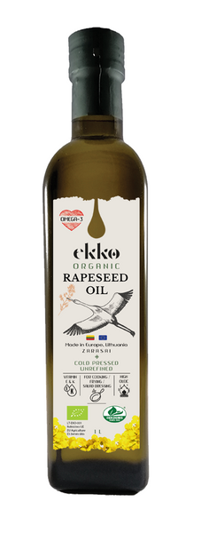 Olej rzepakowy virgin omega-3 1 l - Ekko (EKO)