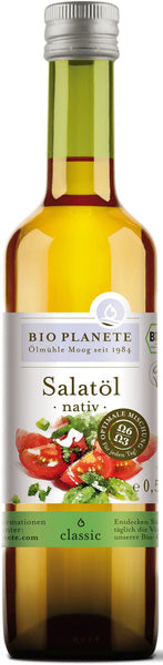 Olej sałatkowy tłoczony na zimno 500 ml - Bio Planete (EKO)