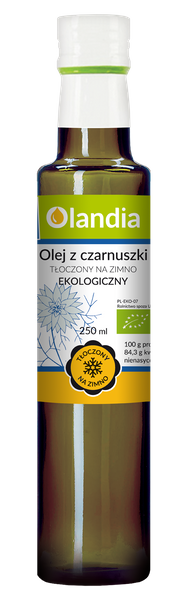 Olej z czarnuszki tłoczony na zimno 250 ml - Olandia (EKO)