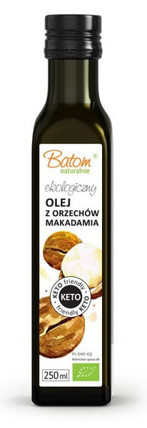 Olej z orzechów makadamia virgin tłoczony na zimno KETO 250 ml - Batom (EKO)