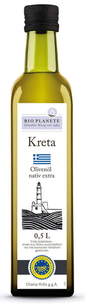 Oliwa z oliwek extra virgin Kreta P.G.I. 500 ml - Bio Planete (EKO)
