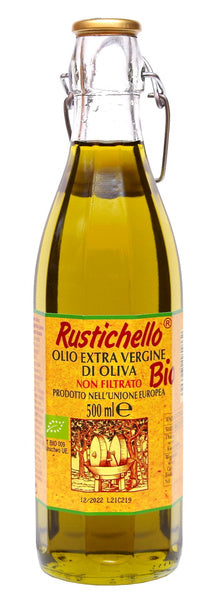 Oliwa z oliwek extra virgin niefiltrowana 500 ml - Rustichello (EKO)