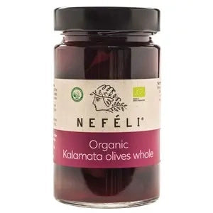 Oliwki czarne kalamata z pestką w zalewie 300 g (170 g) - Nefeli (EKO)