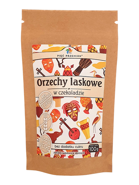 Orzechy laskowe w czekoladzie bezglutenowe 100 g - Pięć Przemian