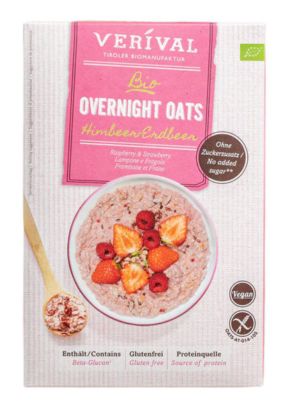 Owsianka proteinowa z malinami i truskawkami bezglutenowa 350 g - Verival (EKO)