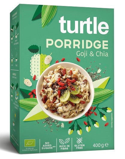 Owsianka z jagodami goji i nasionami chia bezglutenowa 400 g - Turtle (EKO)