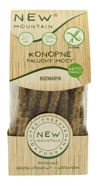Paluchy mocy konopne z rozmarynem bezglutenowe 200 g - New Mountain