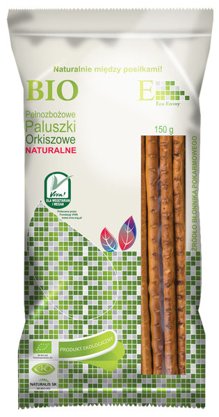Paluszki orkiszowe pełnoziarniste naturalne 150 g - Envoy (EKO)