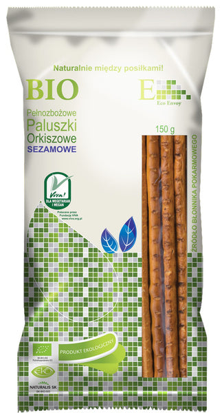 Paluszki orkiszowe pełnoziarniste z sezamem 150 g - Envoy (EKO)