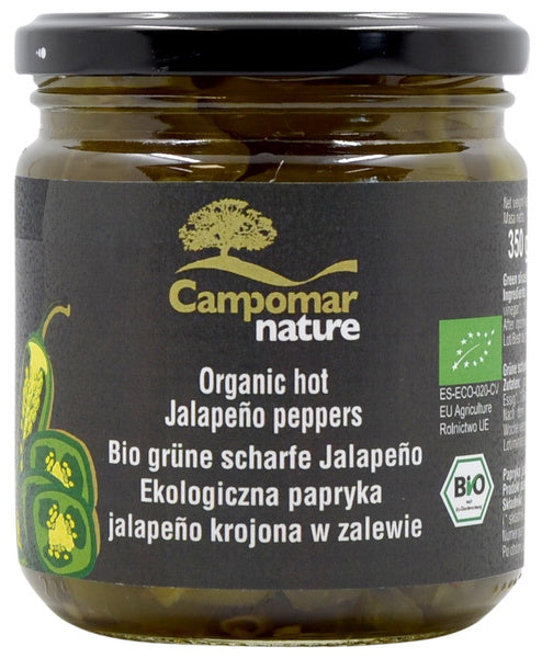 Papryka jalapeno zielona krojona w zalewie 350 g (130 g) - Campomar Nature (EKO)
