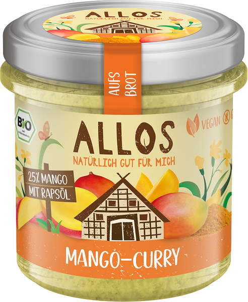 Pasta kremowa z mango i curry bezglutenowa 140 g - Allos (EKO)