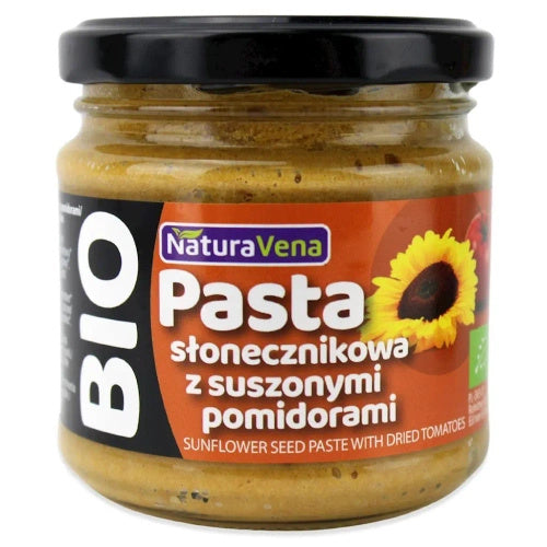 Pasta słonecznikowa z suszonymi pomidorami 185 g - Naturavena (EKO)