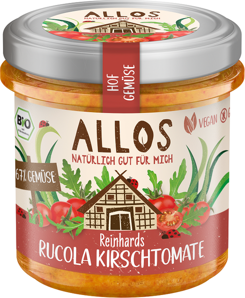 Pasta warzywna z pomidorami cherry i rukolą bezglutenowa 135 g - Allos (EKO)