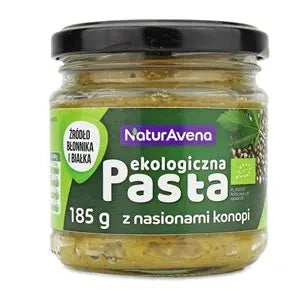 Pasta z ciecierzycy i szpinaku z nasionami konopi 185 g - Naturavena (EKO)