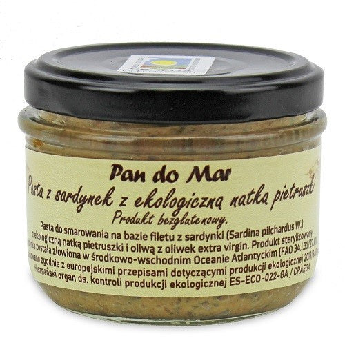 Pasta z sardynek z BIO natką pietruszki bezglutenowa 125 g - Pan Do Mar