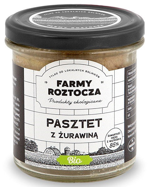 Pasztet drobiowo wieprzowy z żurawiną 180 g - Farmy Roztocza (EKO)
