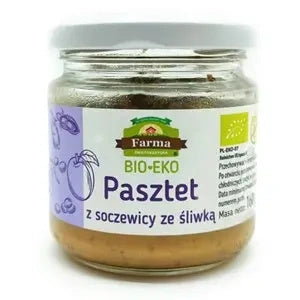 Pasztet z soczewicą i śliwką bezglutenowy 160 g - Farma Świętokrzyska (EKO)