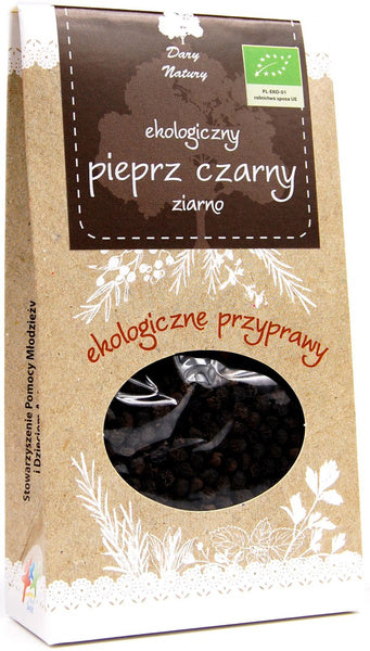 Pieprz czarny ziarno 50 g - Dary Natury (EKO)