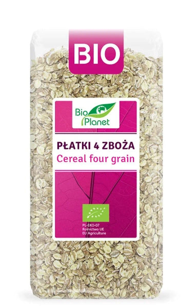 Płatki 4 zboża (orkisz owies jęczmień żyto) 300 g - Bio Planet (EKO)