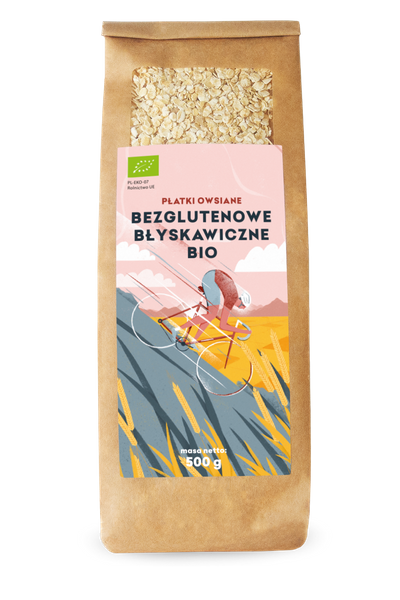 Płatki owsiane błyskawiczne bezglutenowe 500 g - Pięć Przemian (EKO)