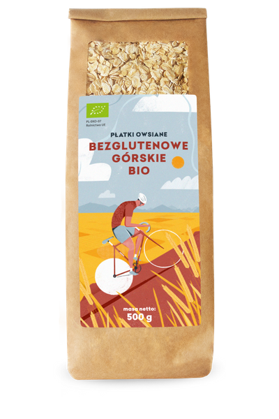 Płatki owsiane górskie bezglutenowe 500 g - Pięć Przemian (EKO)